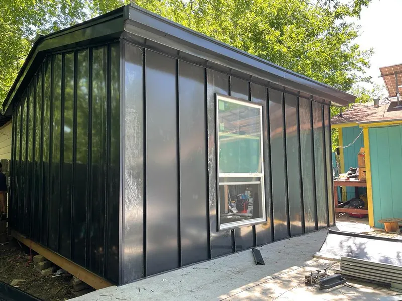 Black standing seam metal wall panels for Metal Roof Installation in Lower Oxford